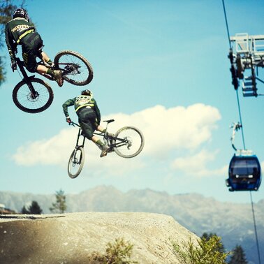 Der Freeride Trail ist ein Bikeparktrail im Bikepark Serfaus-Fiss-Ladis in Tirol | © Serfaus-Fiss-Ladis Marketing GmbH