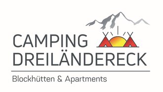 Logo of Camping Dreiländereck featuring cabins and apartments.