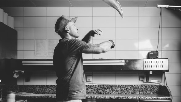 Pizza in progress
